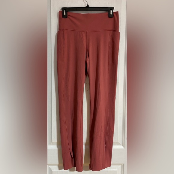 Athleta Transcend Stash Straight Leg High Waist Slit Pockets Leggings Size Large - Picture 5 of 13